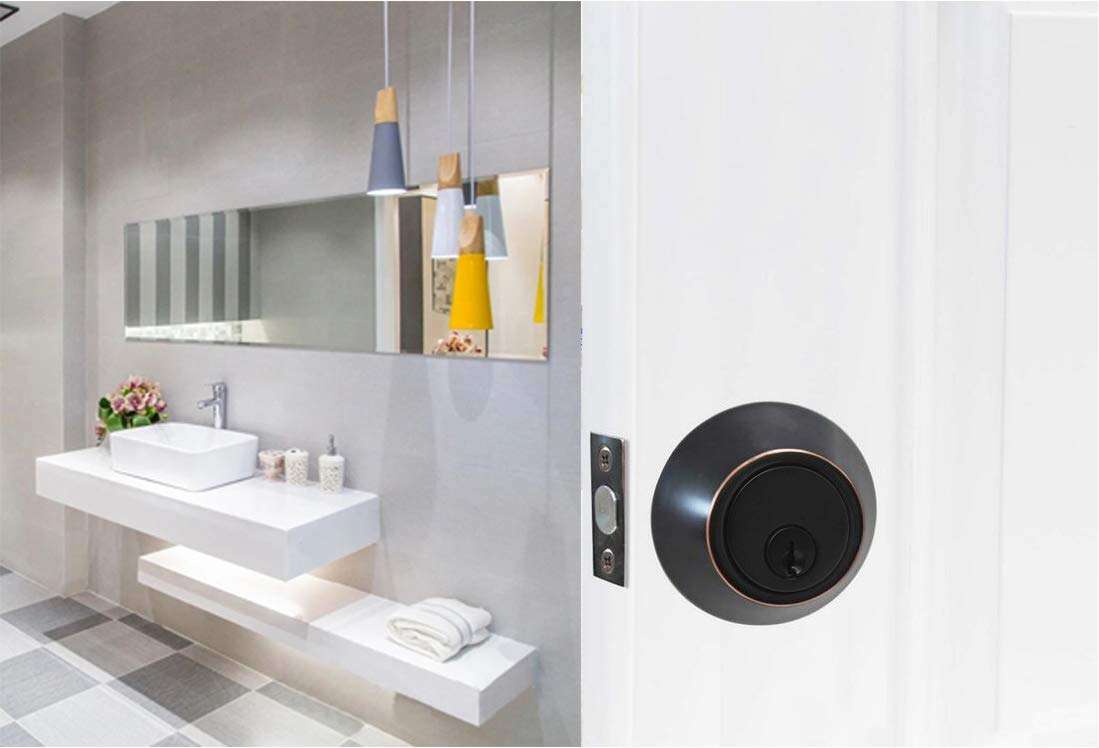 TOGU Double Cylinder Deadbolt Lock with Adjustable Backset,Front Door Lock for Home Entry Doors,Keyed on Both Sides, Oil Rubbed Bronze 2