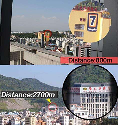 BOSHILE 7x50 Binoculars with Rangefinder for Adults, Compact Night Vision Waterproof Binoculars for Bird Watching,Travel,Green 5