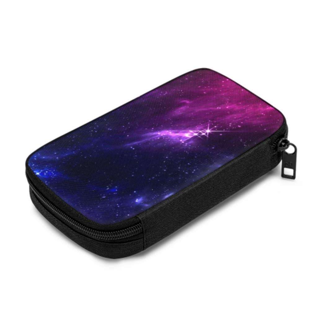 Electronics Accessories Organizer Bag Deep Space Vector Illustration Cosmic Nebula Electronics Organizer Electronic Pocket Organizer Storage Bag of Cases for Cable, Charger, Phone, USB, Sd Card 2