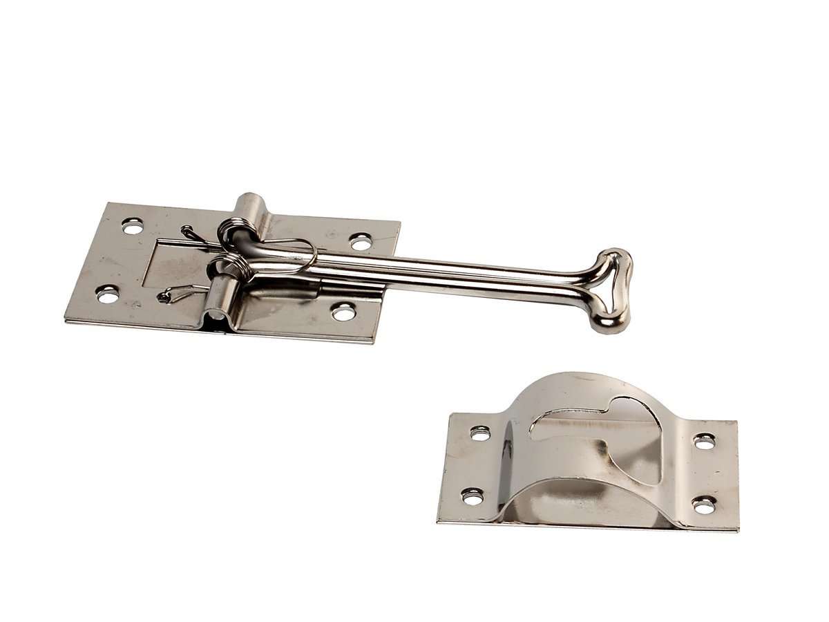 RV Designer E224, Self Closing Door Holder, T Style, Stainless Steel, 4 inch, Entry Door Hardware