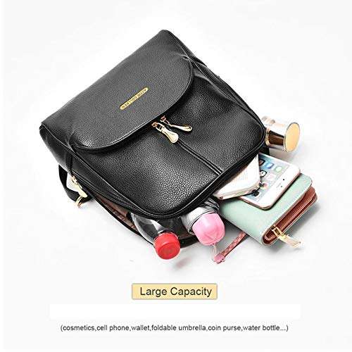 ASTIR COLLEEN Vegan Lather Women/Girls Backpack (Moon) (Blue), 20 Liter 4