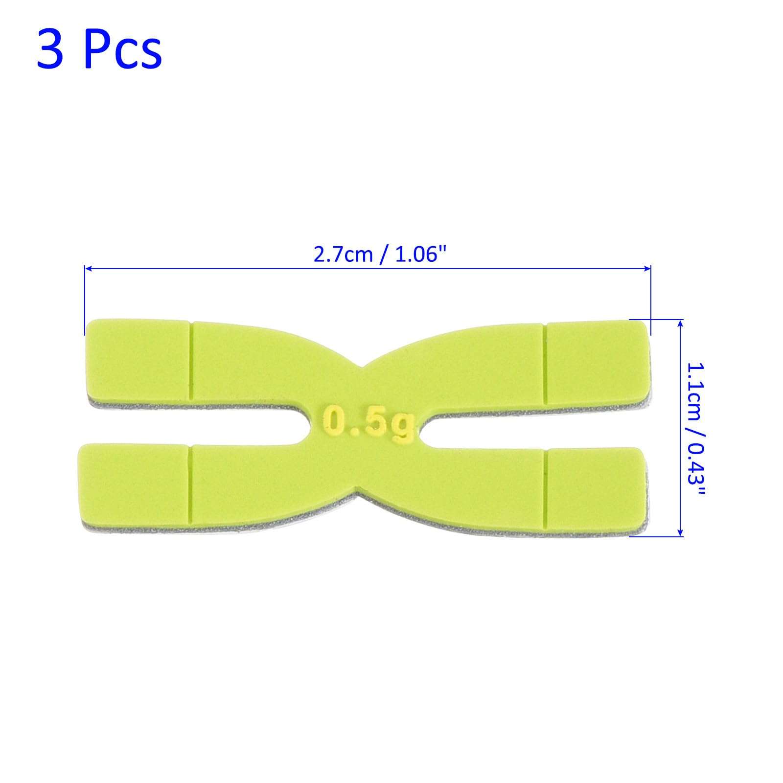 M METERXITY 3 Pack Racket Weight Balance Strips - Tennis Badminton Racquet Balance Strips Tape Bar Weighted Tapes, Apply to Racquet/Sports Training (0.5g, Green) 4