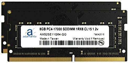 Adamanta 16GB (2x8GB) Laptop Memory Upgrade for Acer Aspire V 17 Nitro 7-792G-75JJ DDR4 2133 PC4-17000 SODIMM 1Rx8 CL15 1.2v Notebook RAM