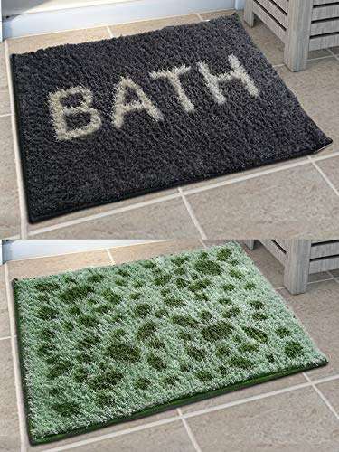 Athom Living Soft Anti Slip Easy Home Bath Mat, 38 X 58 cm, Multicolour 1