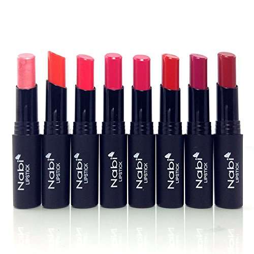 8pc Nabi Cosmetics Professional Selected Lipstick set of 8 Amazing Colors