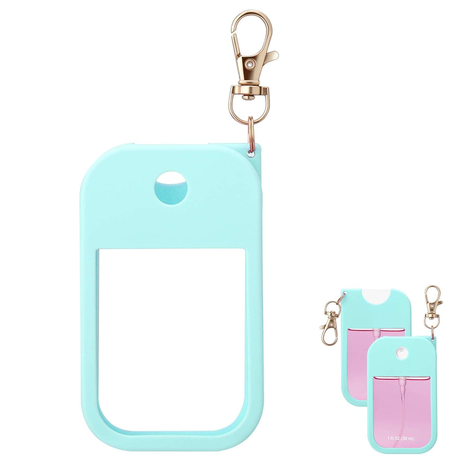 Palksky Hand Sanitizer Spray Case for Touchland,Protective Case with Keychain for Power Mist and Glow Mist1 fl oz(Blue),Travel Size for Women 1