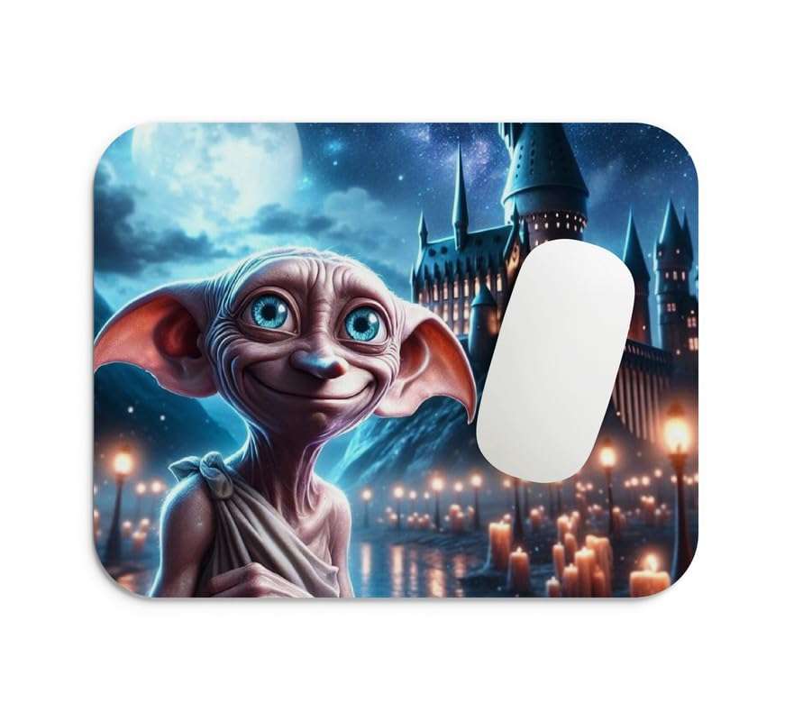 Gifts Export Hub Mouse Pad for Laptop Desktop PC Gaming Mousepads Rubber Base with Anti-Skid Smooth Surface (22 cm x 18 cm) Harry Potter – Elder Wand & Lightning Scar Design-28 1