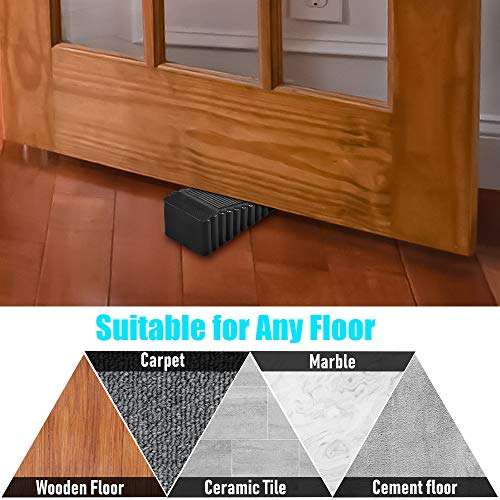 Door Stopper Set Rubber Door Stops Security Door Stops to Keeps The Door Open, Wedge Door Stop to Prevent Children from Being Trapped, Decorative Door Stopper Blocker for Hotel Home Office (5 Pack) 5