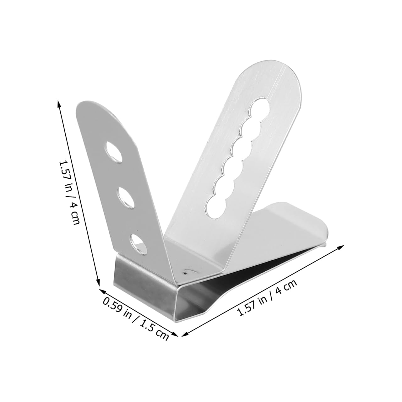 HAKIDZEL 4pcs Thermometer Fixing Clip Smoker Probe Clip Metal Thermometer Clip BBQ Holder Grill Thermometer Holder Food Thermometer Digital Stainless Steel Clamp Baking Tongs Barbecue Work 5