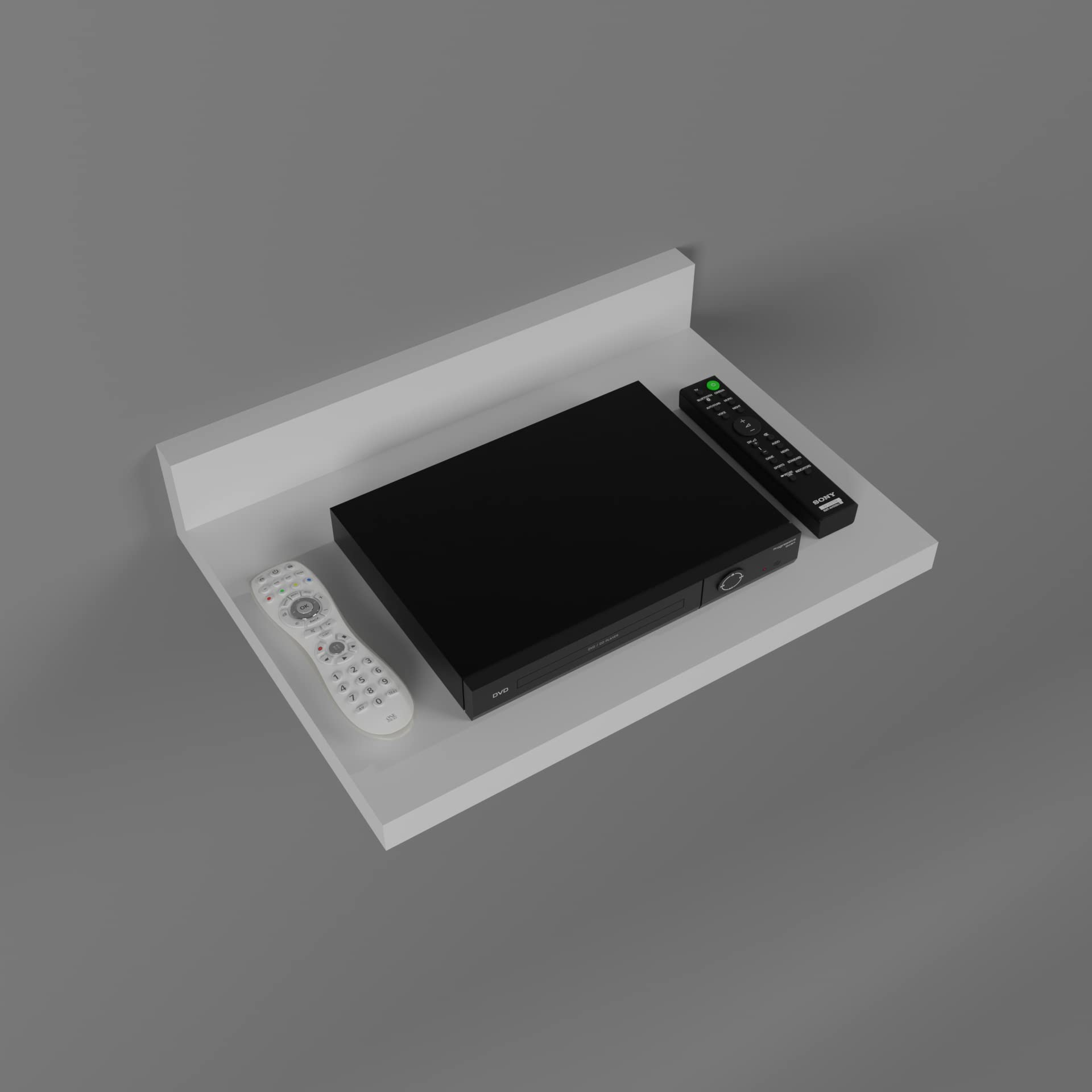 DFC Levi Engineered Wood Set Top Box Stand Wall Mounted Shelf Rack for Living Room Bedroom Multipurpose MDF Wood Display Rack for Hotels (White) 1