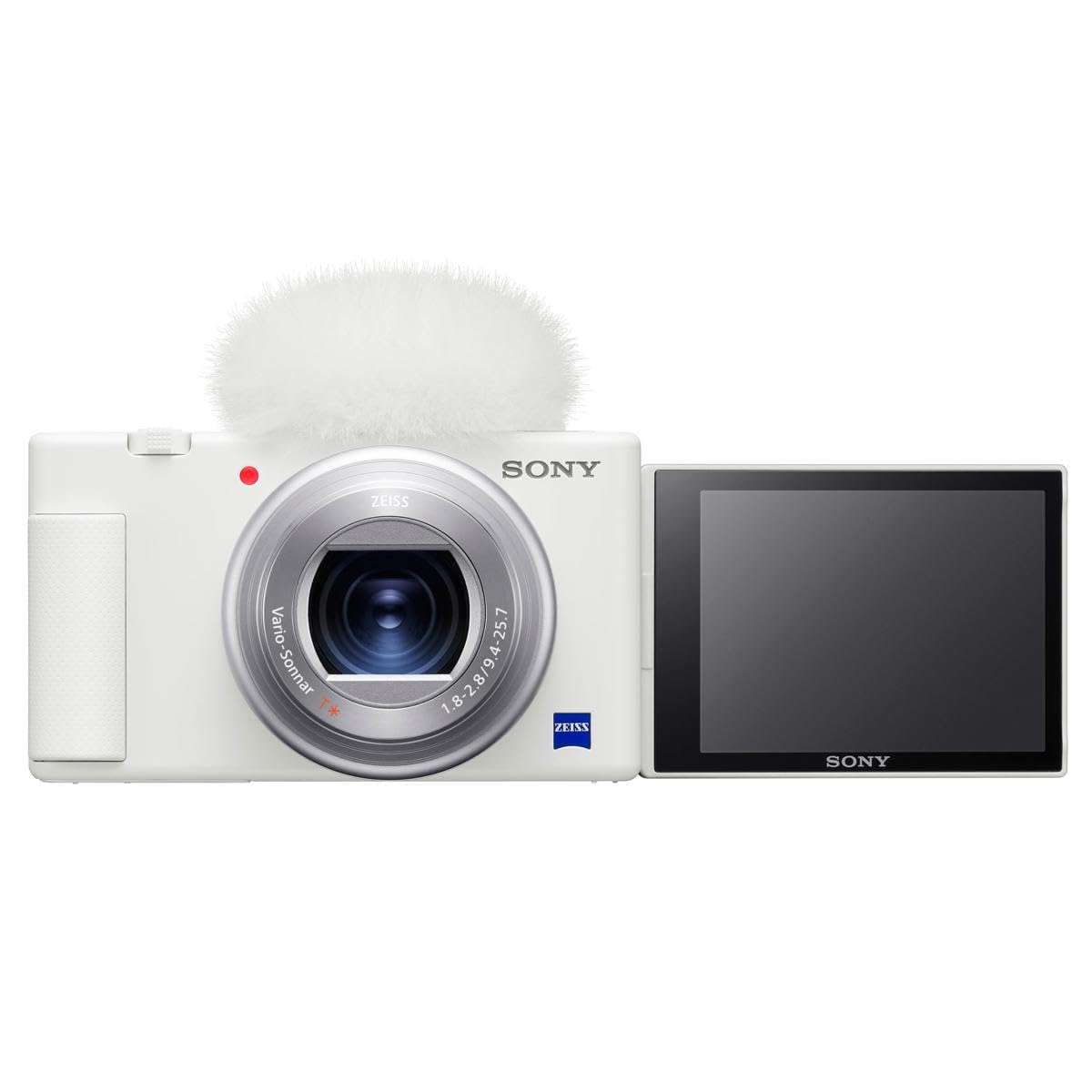 Sony ZV-1 Compact 4K HD Camera, White, Bundle with 32GB Memory Card and Shoulder Bag 2