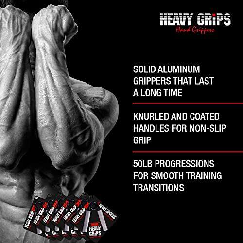 Heavy Grips - 300 lbs Resistance - Gripper King - Grip Strengthener - Hand Exerciser - Hand Grippers for Beginners to Professionals 4