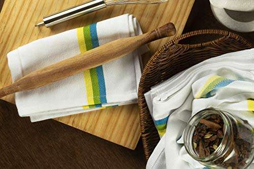 Neolino Kitchen Dish Towels, Herringbone Weave Kitchen Towels, 100% Cotton (Size: 15x25 Inch), Highly Absorbent Bar Towels & Tea Towels - (Set of 12)-Turquoise 5