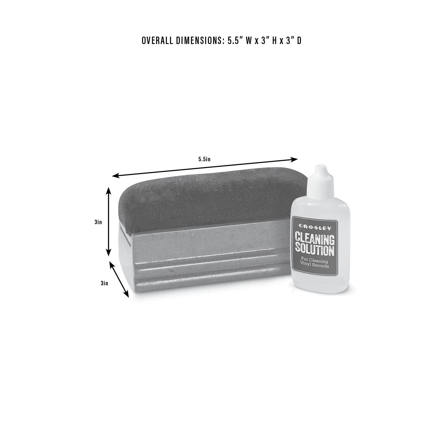 Crosley AC20 Turntable Record Maintenance Kit with Cleaning Solution and Velvet Brush 3