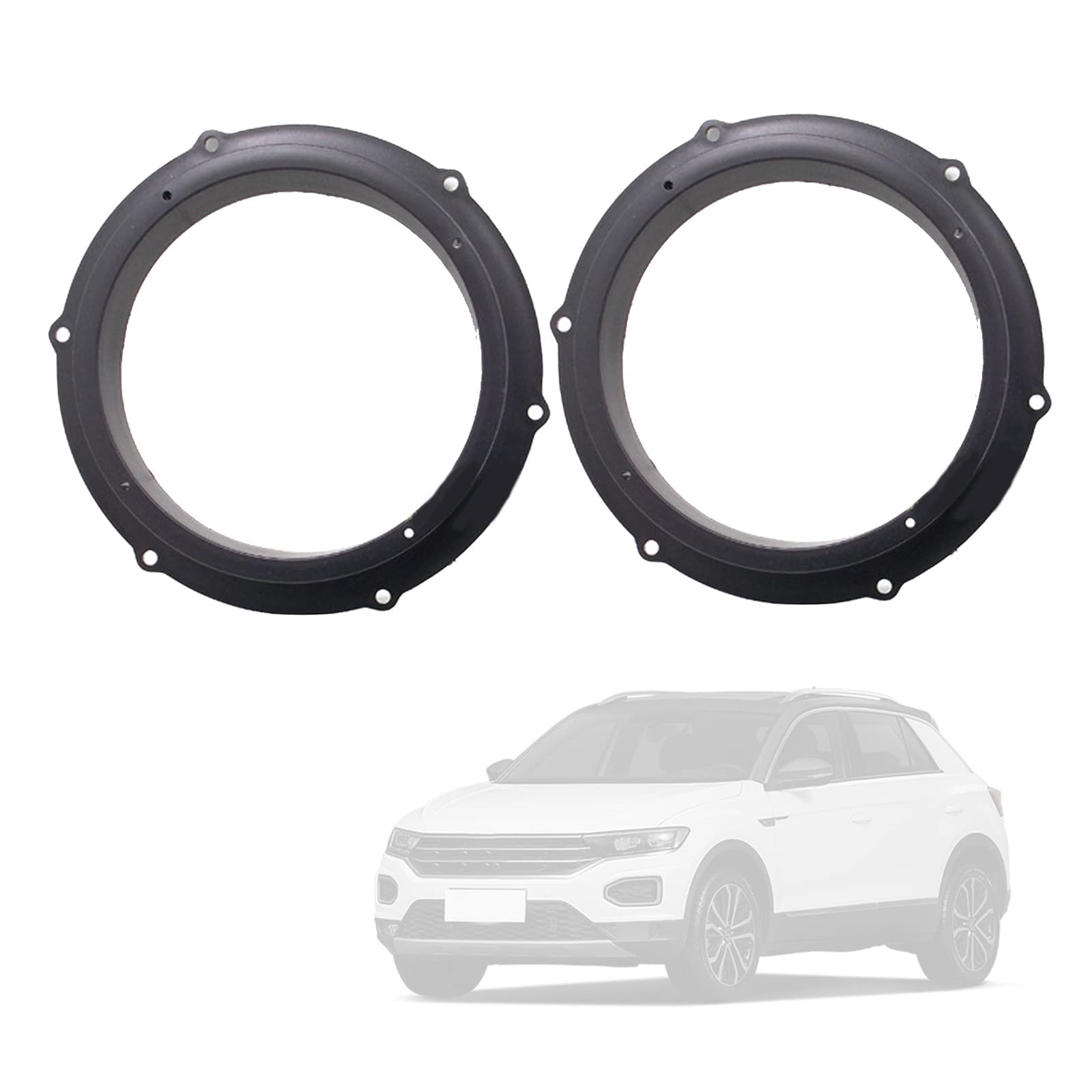 Yuly Universal 6.5 Inch Universal Car Stereo Speaker Spacer Plastic Mat Rings Bracket Holder Adapter for Car Truck 2pcs Speaker Spacer Rings 6.5inch Depth Extender Speaker Mounting Spacer Adaptor Car 4