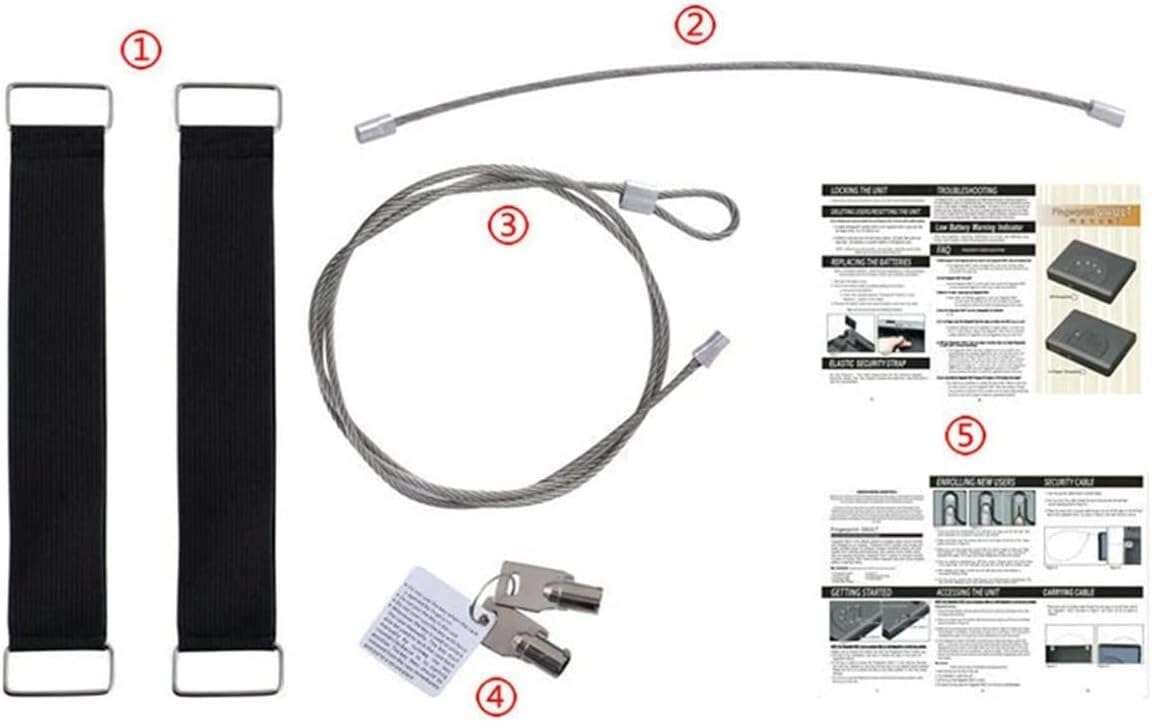 FlexiSpaceUS Safe with Biometric Fingerprint Keypad Lock and Key Smart Pistol Safe for Money/Pistol/Cash/Jewellery Lock Home Safe 5