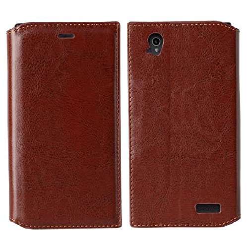 SOGA Cover Compatible ZTE Warp Elite Case, ZTE Warp Elite Wallet Case - [Pocketbook Series] PU Leather Folio Flip Wallet Case for ZTE Warp Elite N9518 (Boost Mobile) - Luxury Brown/Black 1