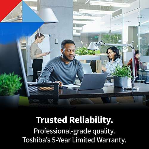 Toshiba N300 PRO 10TB Large-Sized Business NAS (up to 24 bays) 3.5-Inch Internal Hard Drive - Up to 300 TB/year Workload Rate CMR SATA 6 GB/s 7200 RPM 512 MB Cache - HDWG51AXZSTB 5