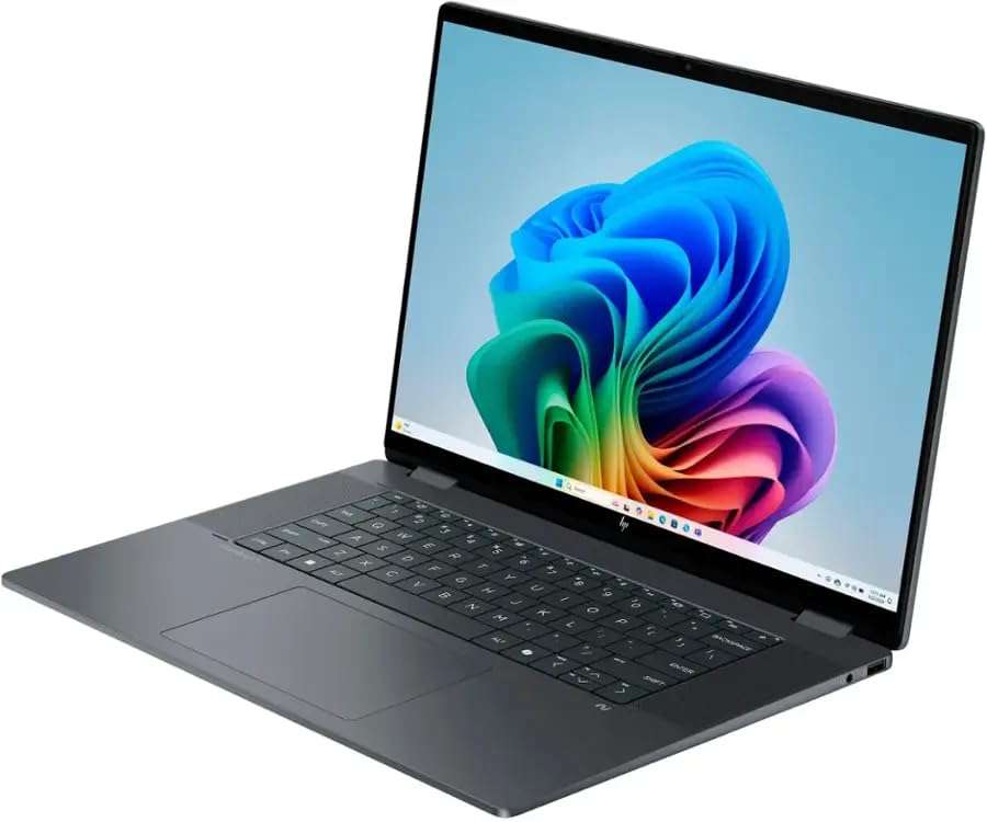 HP OmniBook X Flip 2-in-1 Laptop 16" 120Hz 2.8K Touchscreen Intel 8-Core Ultra 7 256V Intel Arc Graphics 140V 16GB LPDDR5 512GB SSD Thunderbolt 4 Wi-Fi 7 Backlit Keyboard 5MP + IR Camera Win11 Home 5