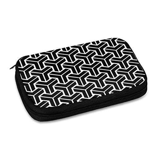 XUJ YOGA Electronics Organizer, Abstract Geometric Trippy Cubes 3D (3) Cable Organizer Bag Travel Case Cord Organizer for Hard Drives, USB Cables, Flash Drive, Phone, SD Card, Power Bank 1