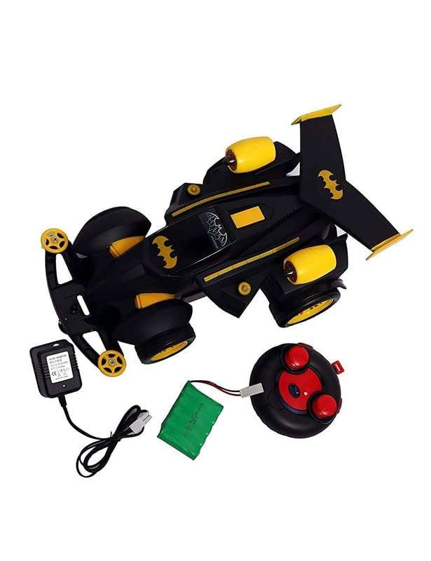 Crizer Remote Control Batman Chariot HIGH Speed Racing RC Toy CAR With Colorful LED Light Effects, Very Stylish Design and Muscular Looks, Plastic Stunt Car RC Off Road Crawler Racing Car Toy For Kids 1