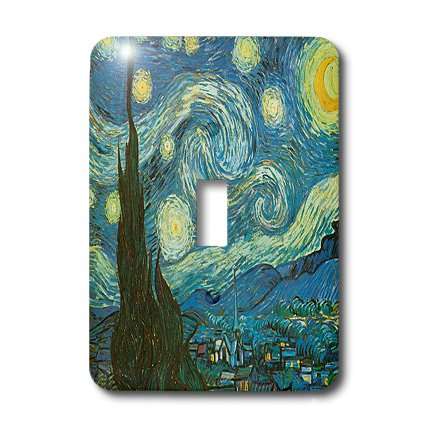3dRose LLC lsp_128155_1 The Starry Night By Vincent Van Gogh Single Toggle Switch 3