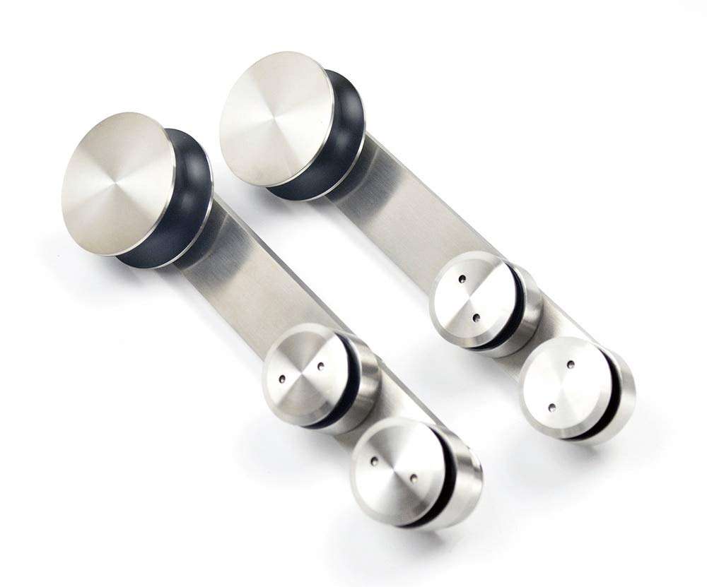 Stainless Steel Glass Sliding Door Hardware for Glass Doors - (Length: 13ft Double kit) 5