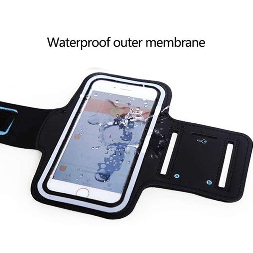 Running Armband for Samsung Galaxy A41 A01 A10E M01 Adjustable Arm Phone Case Holder for Huawei P40 / Honor 9S Sports Mobile Phone Bag for Hiking Exercise Gym Workout with Key Holder 2