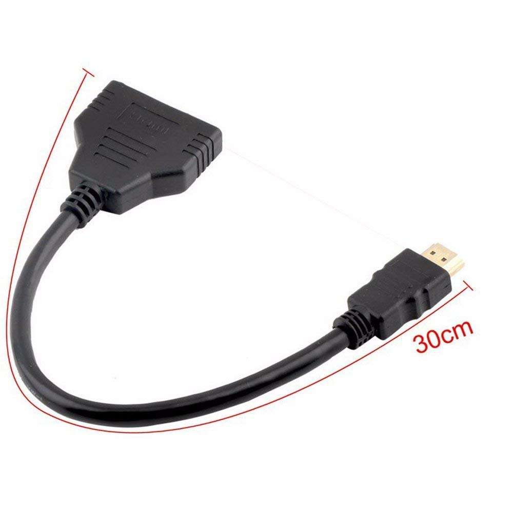 HDMI Cable, HDMI Splitter 1 in 2 Out Cable Dual HDMI Adapter for HDTV/DVD Players / PS3/ and Most LCD Projectors 5