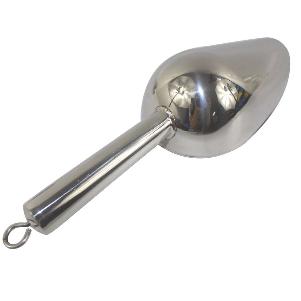 Dianoo Stainless Steel Ice Scoop, Heavy Duty High Polish Dry Goods Scoop, Candy Scoop, Grain Scoop, flour Scoop and beans Scoop - 1PCS Medium 2