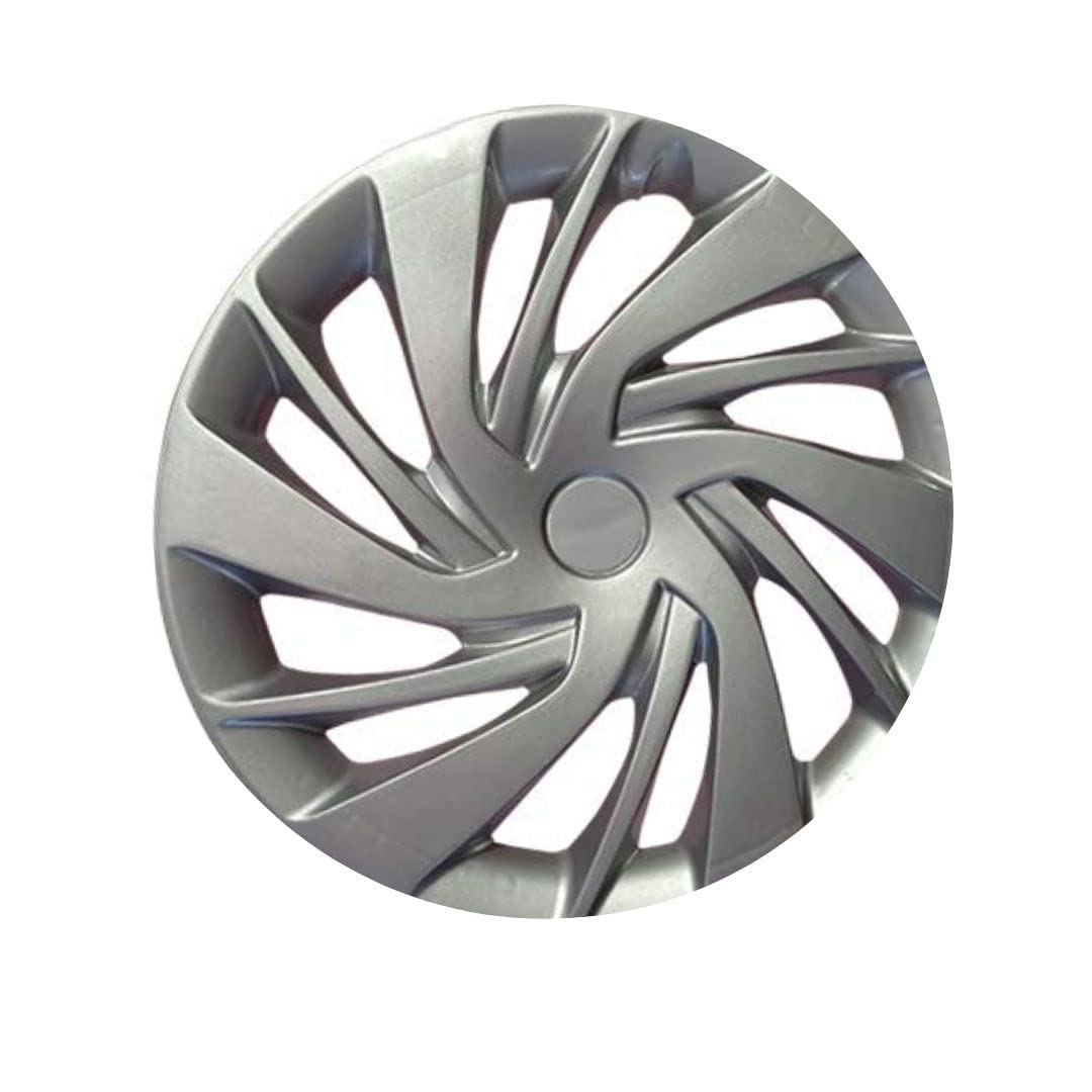 Oshotto/Deccan/Katwheels Push Type 12 inch Silver Wheel Cover Caps Compatible with Hyundai EON 2