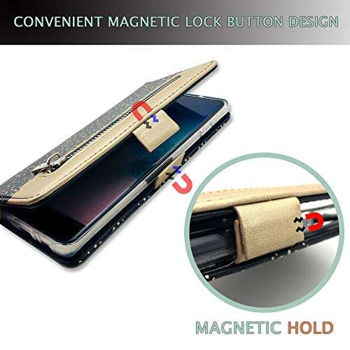 Luxury Flip Wallet Case for Samsung Galaxy A71 Printed Lace Folio Wristlet Lanyard Card Slot Kickstand Feature with Girl Women Cover for SamsungA71 (Galaxy A71 4G, Black) 5