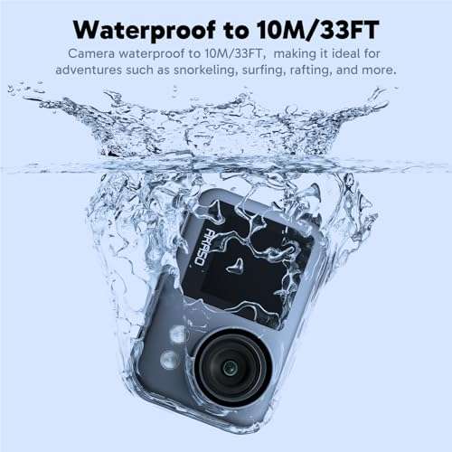 AKASO Brave 4 Elite 4K60fps Action Camera All-in-One Waterproof Camera with 64GB Storage, HD Touch Screen, Image Stabilization, Remote Control, Built-in 1650mAh Battery and Accessory Kit 5