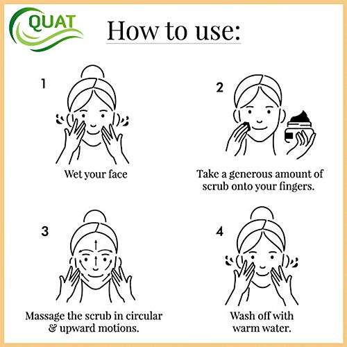 Quat Natural Gold Scrub Revitalizing Skin Whitening Face Scrub for Glowing Skin,Oily,Dry Skin for both Women&Men (100gm) 4