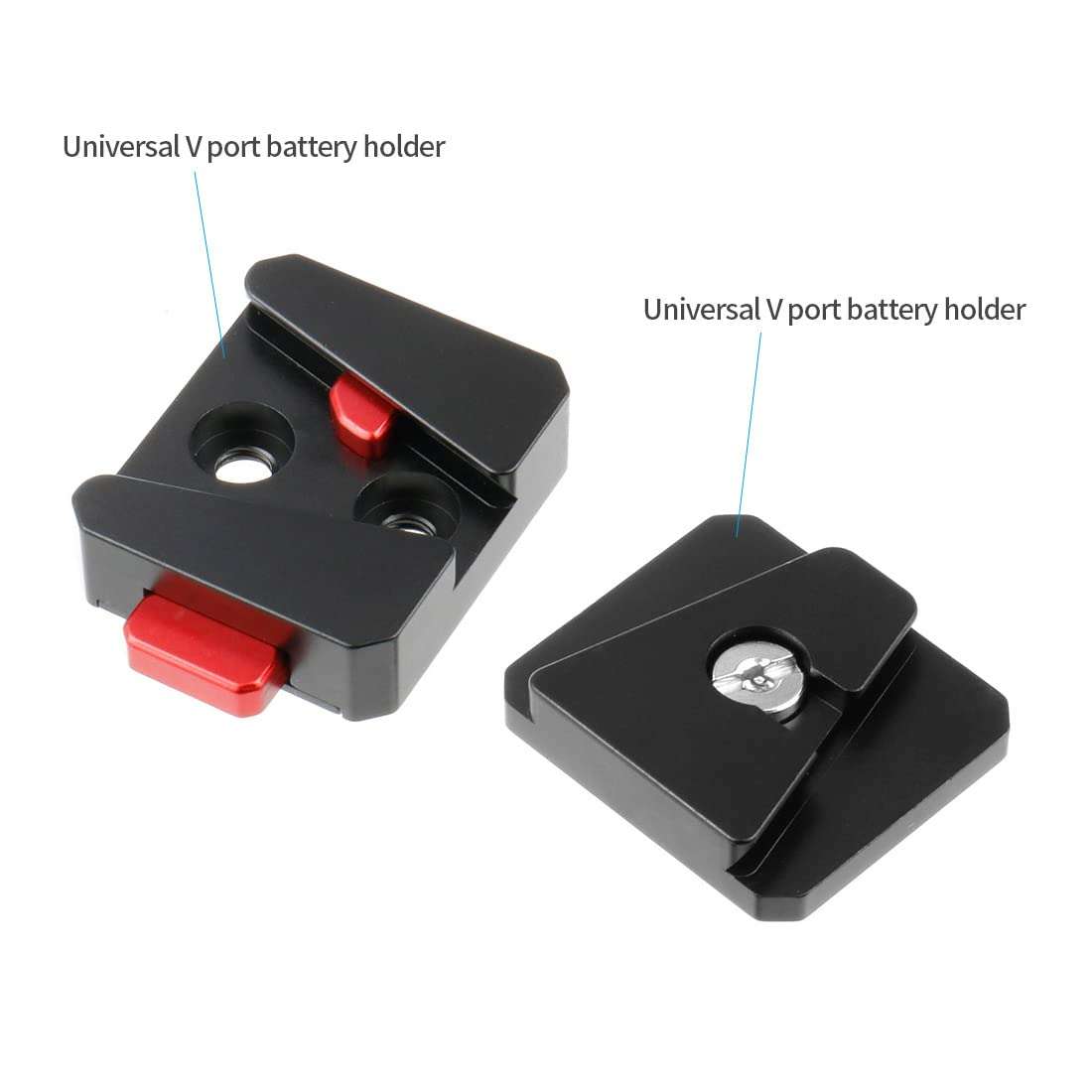 NovelGoal Camera V-Lock Assembly Kit Quick Release Plate Clamp CNC Aluminum Alloy 1/4 Screw for Tripod Gimbal Camera Accessories 4