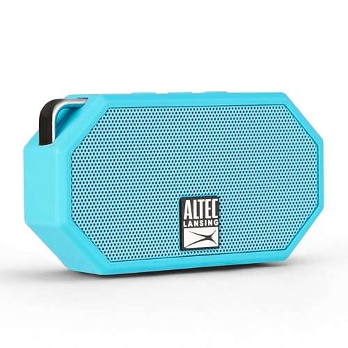 Altec Lansing Mini H2O - Waterproof Bluetooth Speaker, IP67 Certified & Floats in Water, Compact & Portable Speaker for Hiking, Camping, Pool, and Beach,Aqua 1