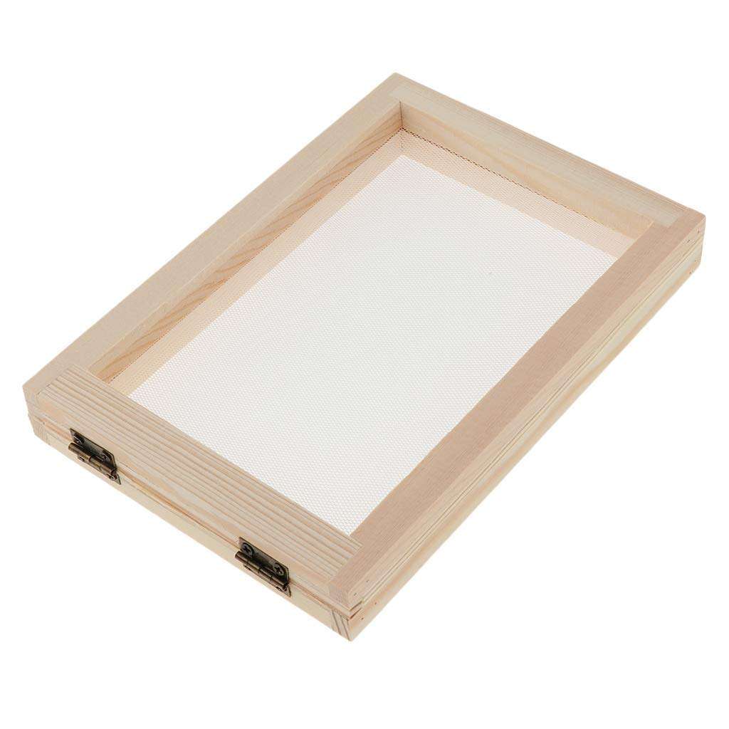 Wooden Paper Making Papermaking Mould Deckle Screen Printing Frame for DIY Paper Craft Tool Dried Flower Handcraft 4