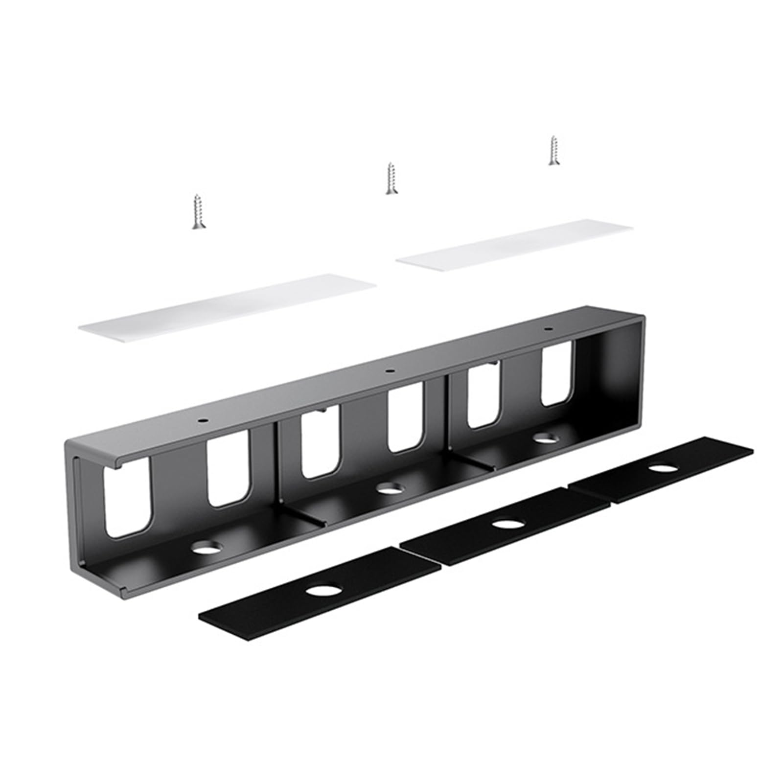 JINPIAOPIAO Under Desk Laptop Mount Space Saving Organizers Antislip Silicone Pad for Secure Storage and Workspaces Optimization 4