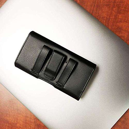 AGOZ Cell Phone Case for Cricket Icon 3, Cricket Dream 5G, Cricket Ovation 2, Cricket Ovation, ATT Radiant Max, Premium Leather Pouch Holster with Belt Clip and Belt Loops (to FIT with A Cover) 5