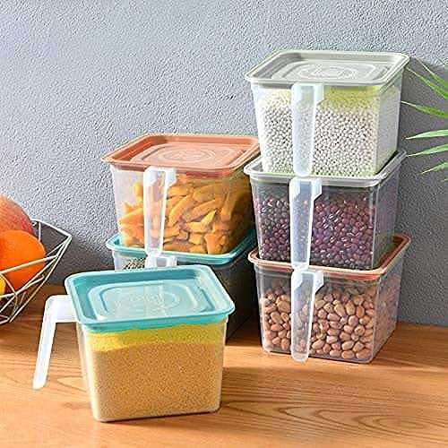 J P Enterprise_Multipurpose 1100ml, 6 Pcs Fridge Storage containers & jar Set Plastic Refrigerator Box with Handles and Airtight Lid Unbreakable Kitchen Storage Vegetable, Food, Fruits Basket 3