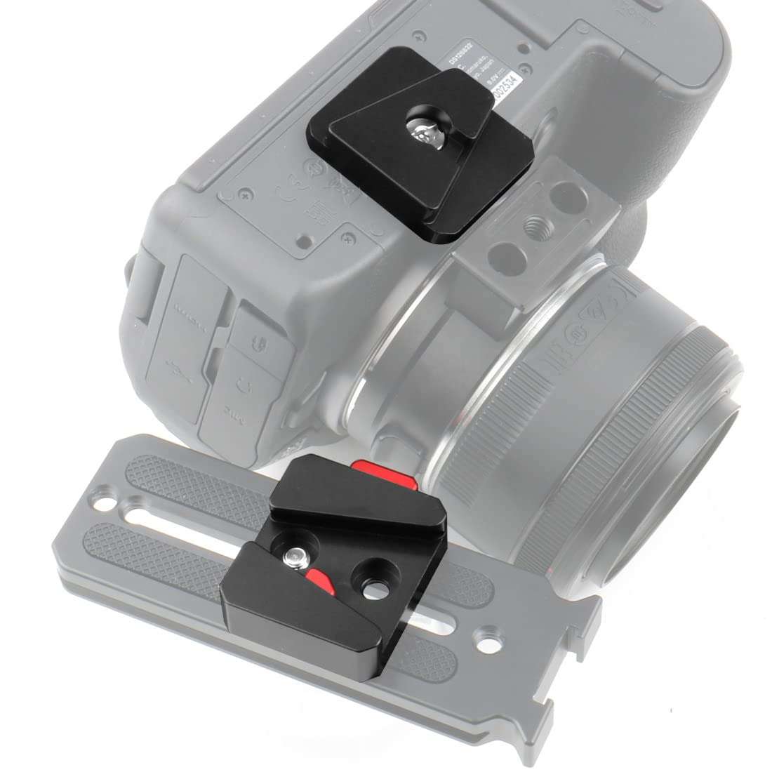 NovelGoal Camera V-Lock Assembly Kit Quick Release Plate Clamp CNC Aluminum Alloy 1/4 Screw for Tripod Gimbal Camera Accessories 1