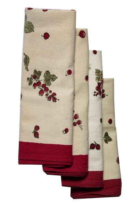 CONTRAST LIVING Mahendra Ji Hand Block Printed Kitchen Towel/Dish Towel/Hand Towel Multi Color Set of 4 Pcs 5
