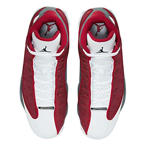 Nike Men's Air Jordan 13 Retro Red Flint, Gym Red/Flint Grey/White/Black, 8 4