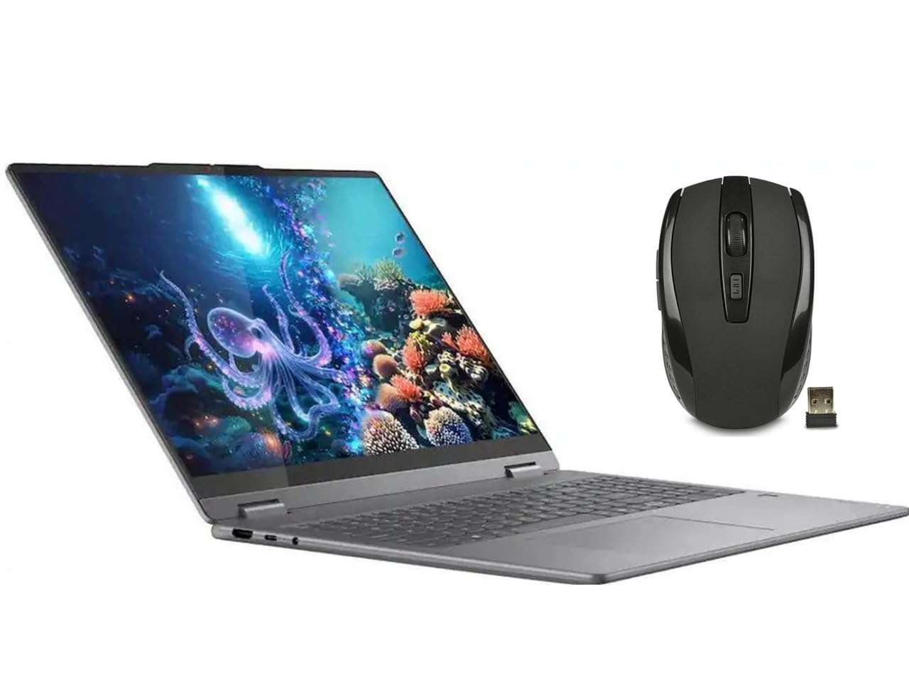 Lenovo Yoga 7i 2-in-1 Copilot+ PC 16" WUXGA Touchscreen Laptop|Intel Core Ultra 5|Intel Arc Graphics|Fingerprint|Backlit| 16GB RAM DDR5 | 512GB SSD | Windows 11 Home | Bundle with Wireless Mouse 1