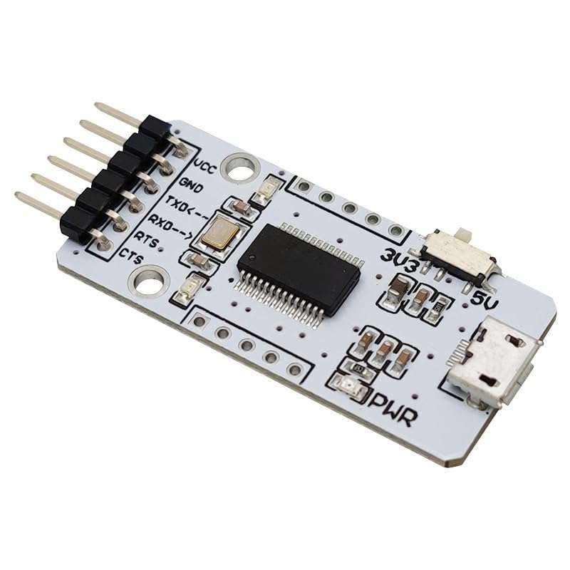 diustou FT232RL USB to TTL Serial Adapter Conversion Module USB to uart Serial Communication Module Brush Board 3.3/5V Level Output migrated Template (MB). 4