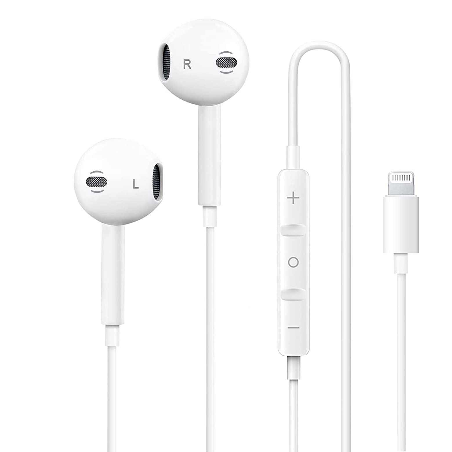 Apple Earbuds Headphones with Lightning Connector【Apple MFi Certified】 Wired in-Ear Stereo Lightning Earphones with Built-in Microphone&Volume Control Compatible with iPhone 14/13/12/11/XR/XS/8/7 1