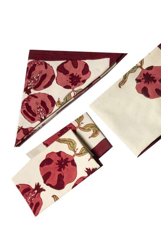 CONTRAST LIVING Amrea Hand Block Printed Kitchen Towel/Dish Towel/Hand Towel Multi Color Set of 4 Pcs 3