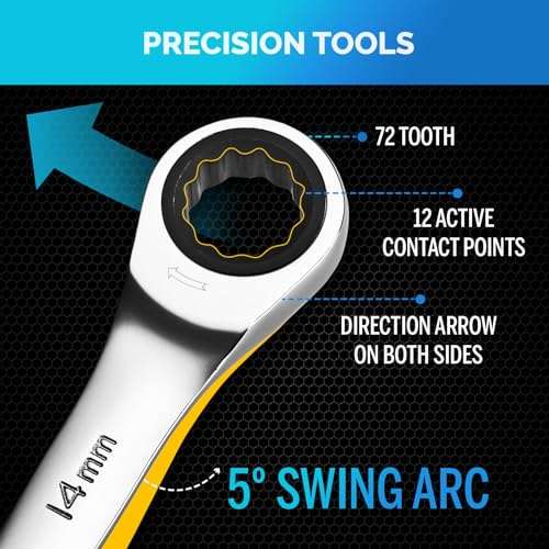 TOOLGUARDS Ratcheting Wrench Set Ratcheting Wrench Set With ToolRoll - Multiple Sizes- 100% Lifetime Satisfaction Guarantee 5