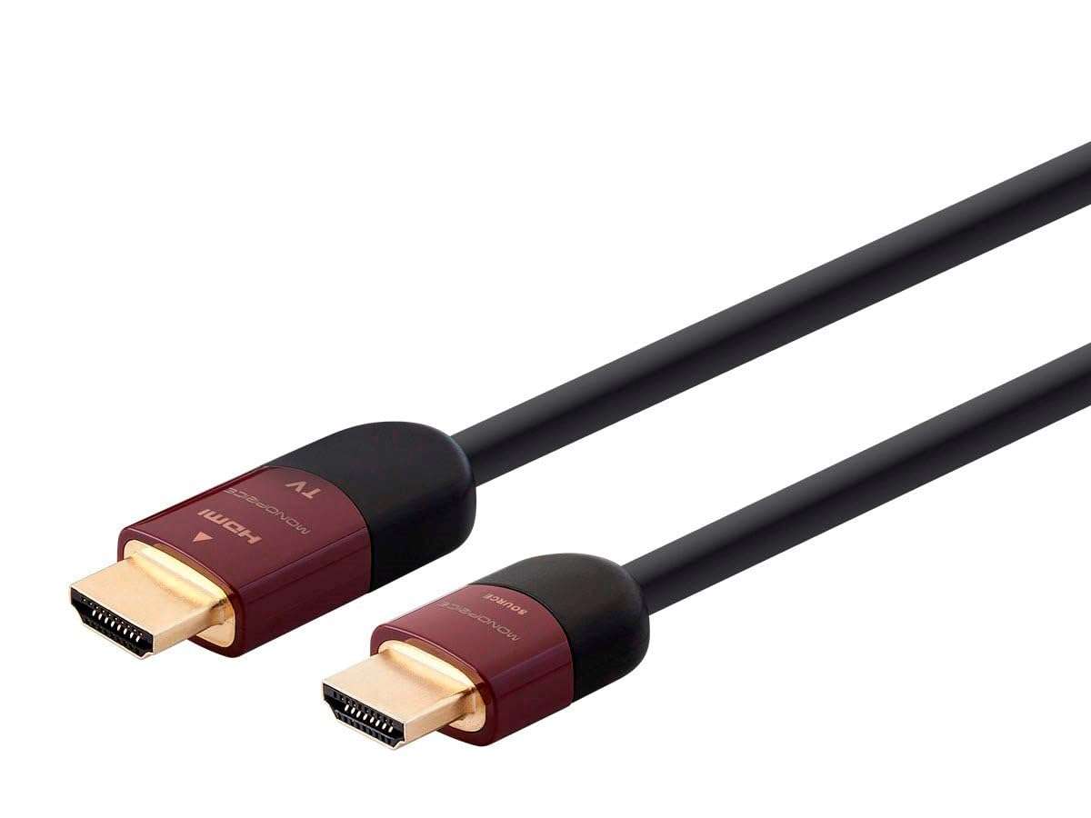 Monoprice 4K High Speed HDMI Cable - 4K@60Hz, 18Gbps, HDR, CL2 In-Wall Rated, Active, 30ft, Black 1