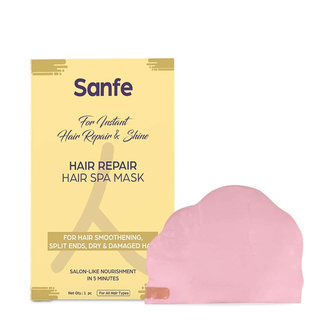 Sanfe Hair Repair Hair Spa Mask | For Instant Hair Repair & Shine | Hair Smoothening, Split Ends, Dry & Damaged Hair | Salon like nourishment in 5 minutes | 1 pc 1